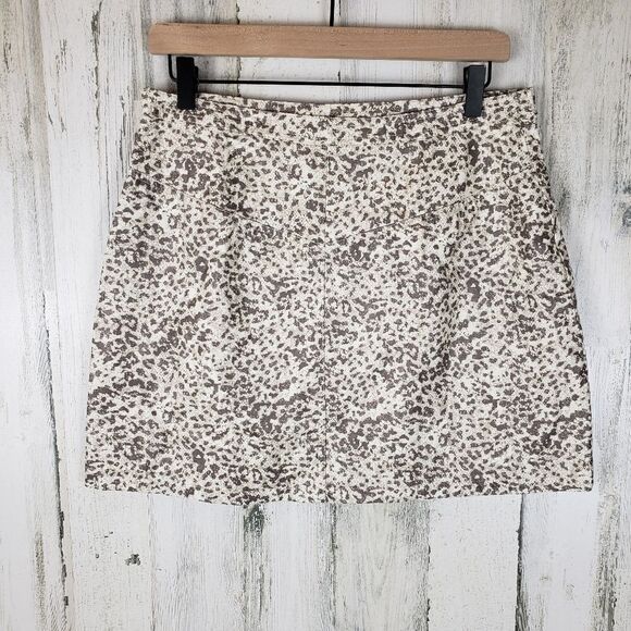 Free People Fake Out Leopard Skirt Sz 12 - Picture 4 of 7
